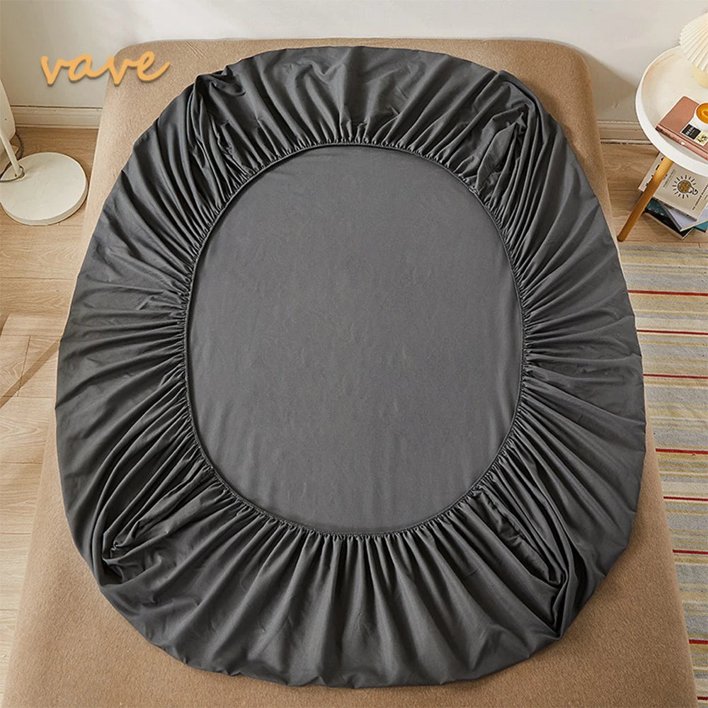 100% Cotton Fitted Sheet with Elastic Bands Non Slip Adjustable Mattress Covers for Single Double King Queen Bed,140/160/200cm