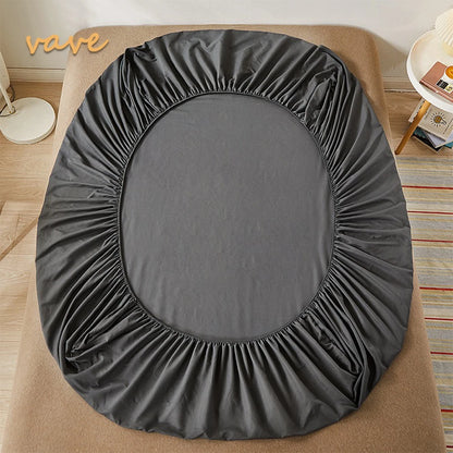 100% Cotton Fitted Sheet with Elastic Bands Non Slip Adjustable Mattress Covers for Single Double King Queen Bed,140/160/200cm