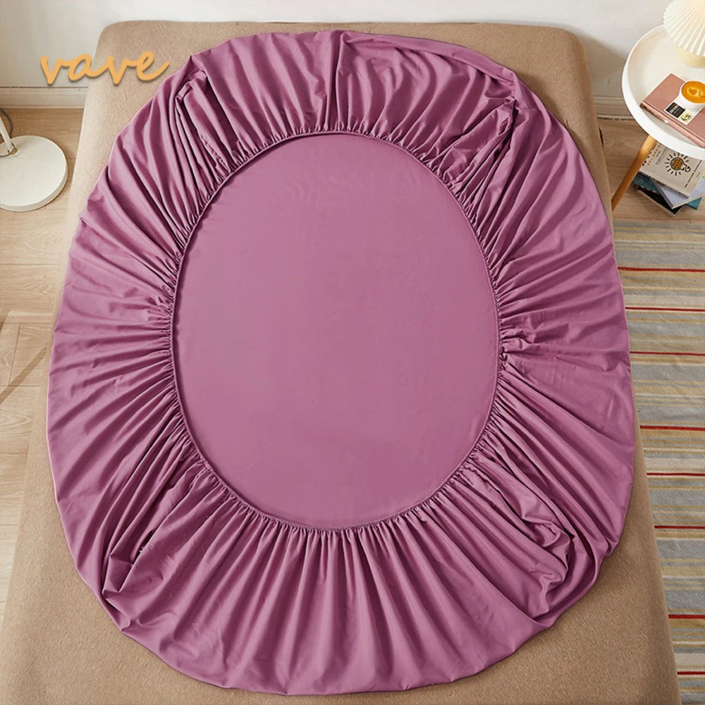 100% Cotton Fitted Sheet with Elastic Bands Non Slip Adjustable Mattress Covers for Single Double King Queen Bed,140/160/200cm